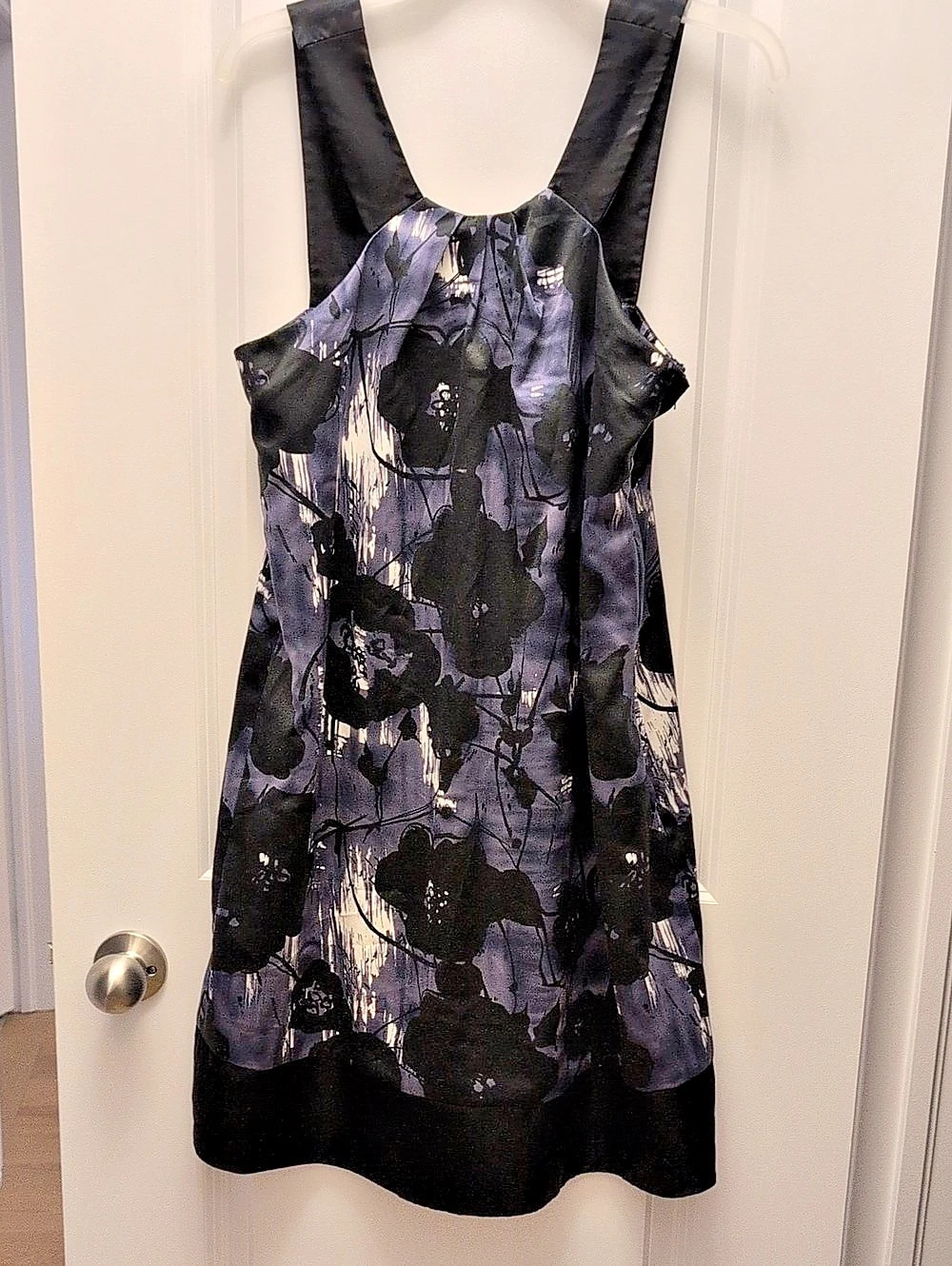 RW&CO. Abstract Mini Dress in Black & Purple